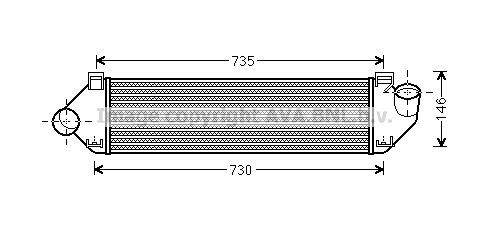 AVA QUALITY COOLING Kompressoriõhu radiaator FDA4438